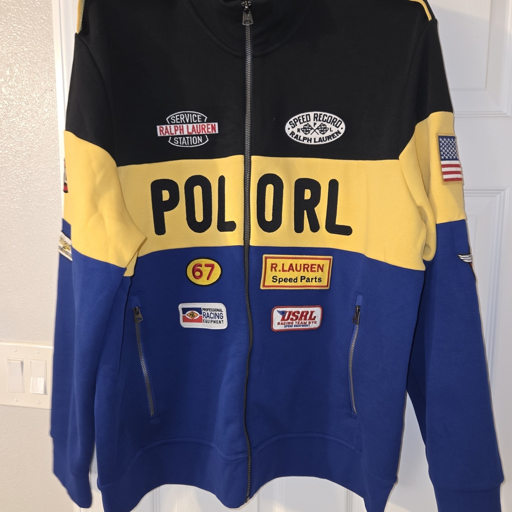 Ralph Lauren PoloRL Racing Jacket in Black, Yellow, and Blue